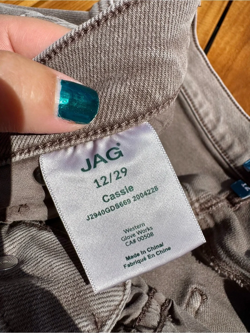 Jag Jeans Women’s Skinny Jeans — Light Taupe Stretch